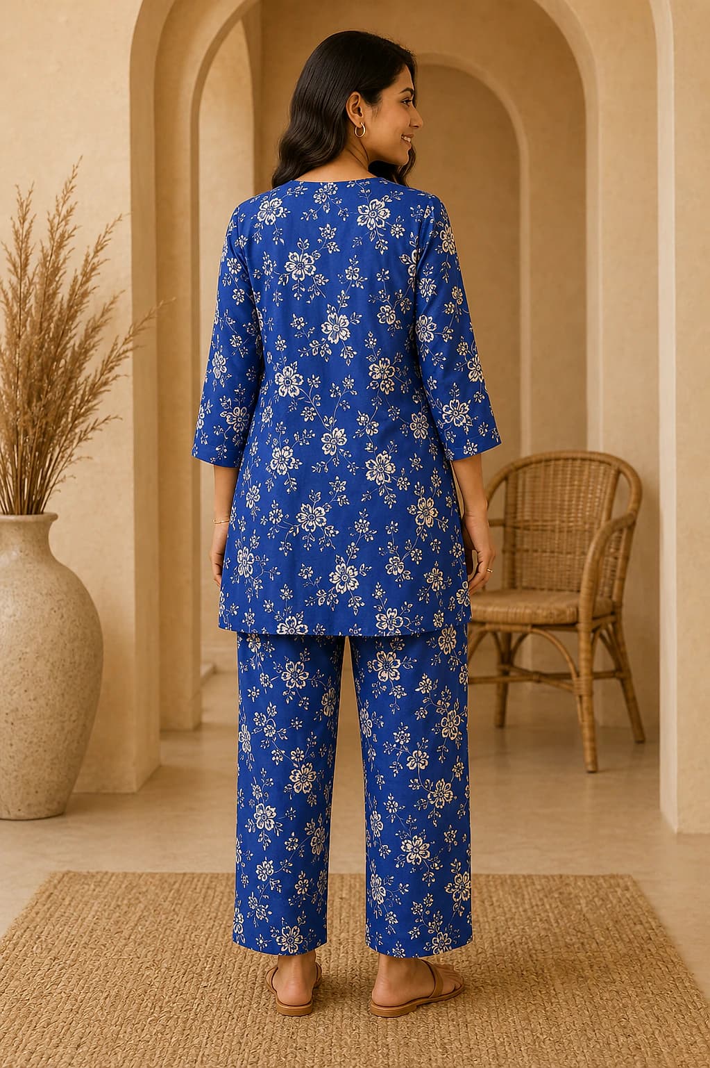 Blue Floral Co-ord Set