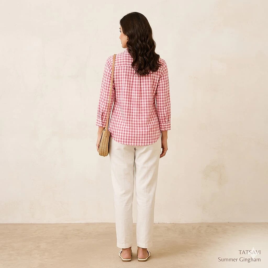 Pink Gingham Shirt