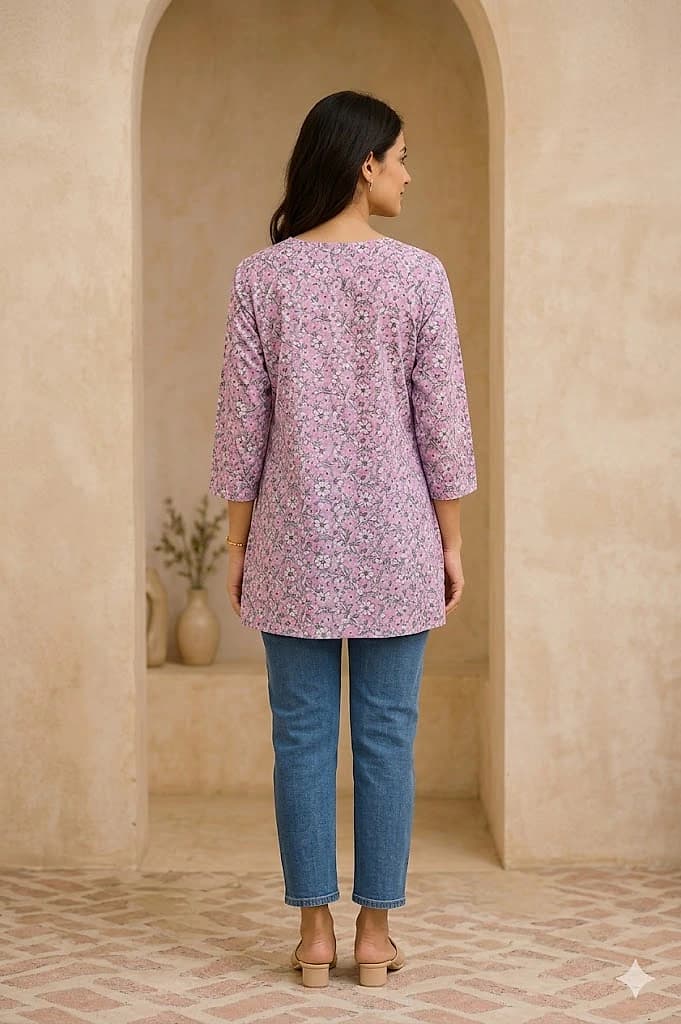 Lavender Floral Top