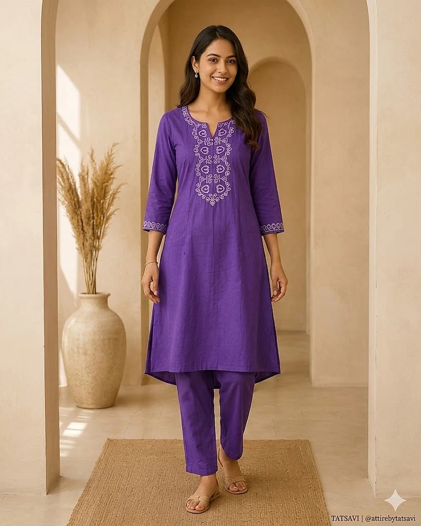 Purple Bloom Co-ord Set