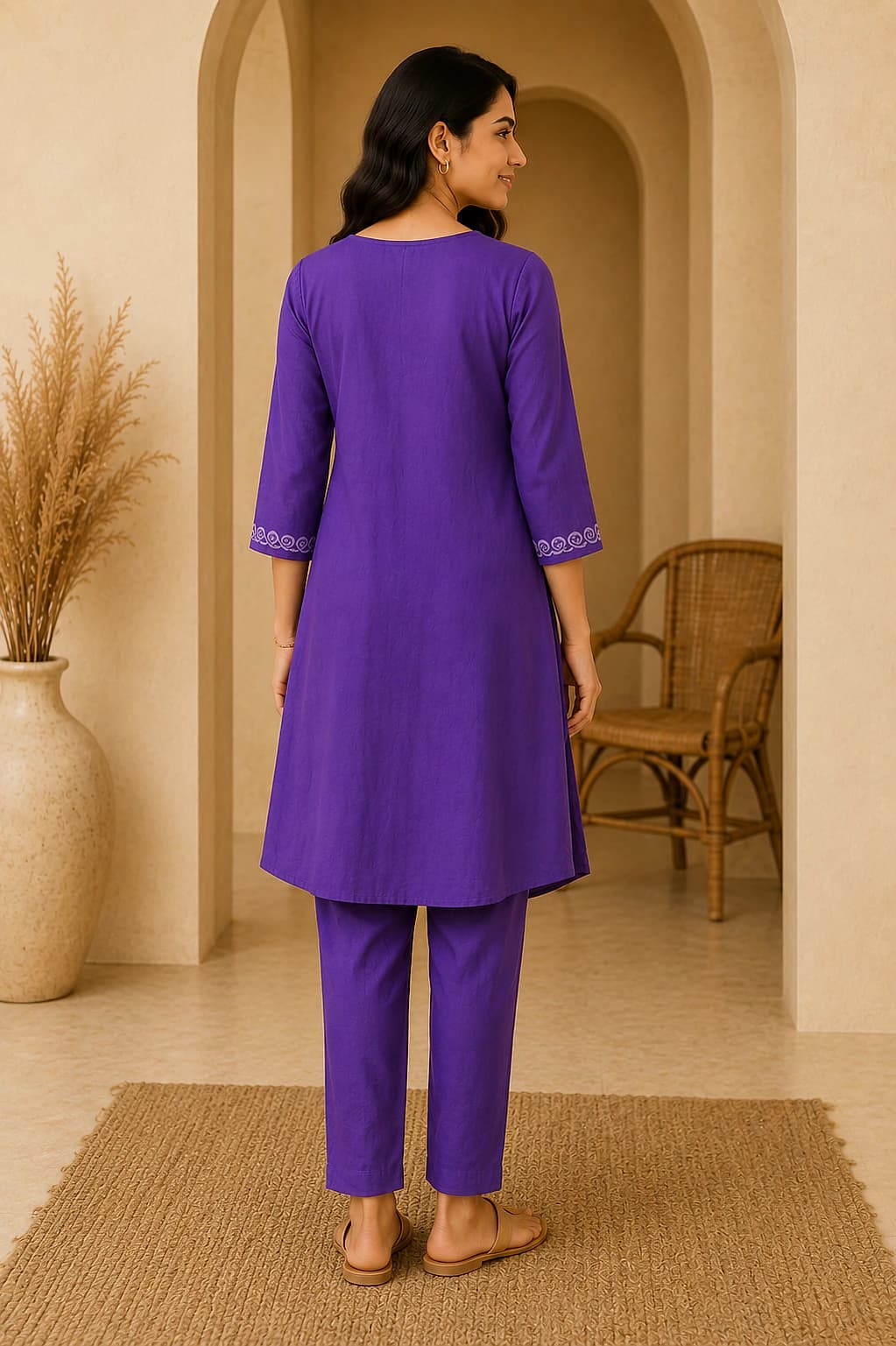 Purple Bloom Co-ord Set